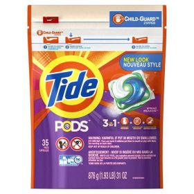 Tide PODS Spring Meadow Scent HE Turbo Liquid Detergent Pacs;  35 count